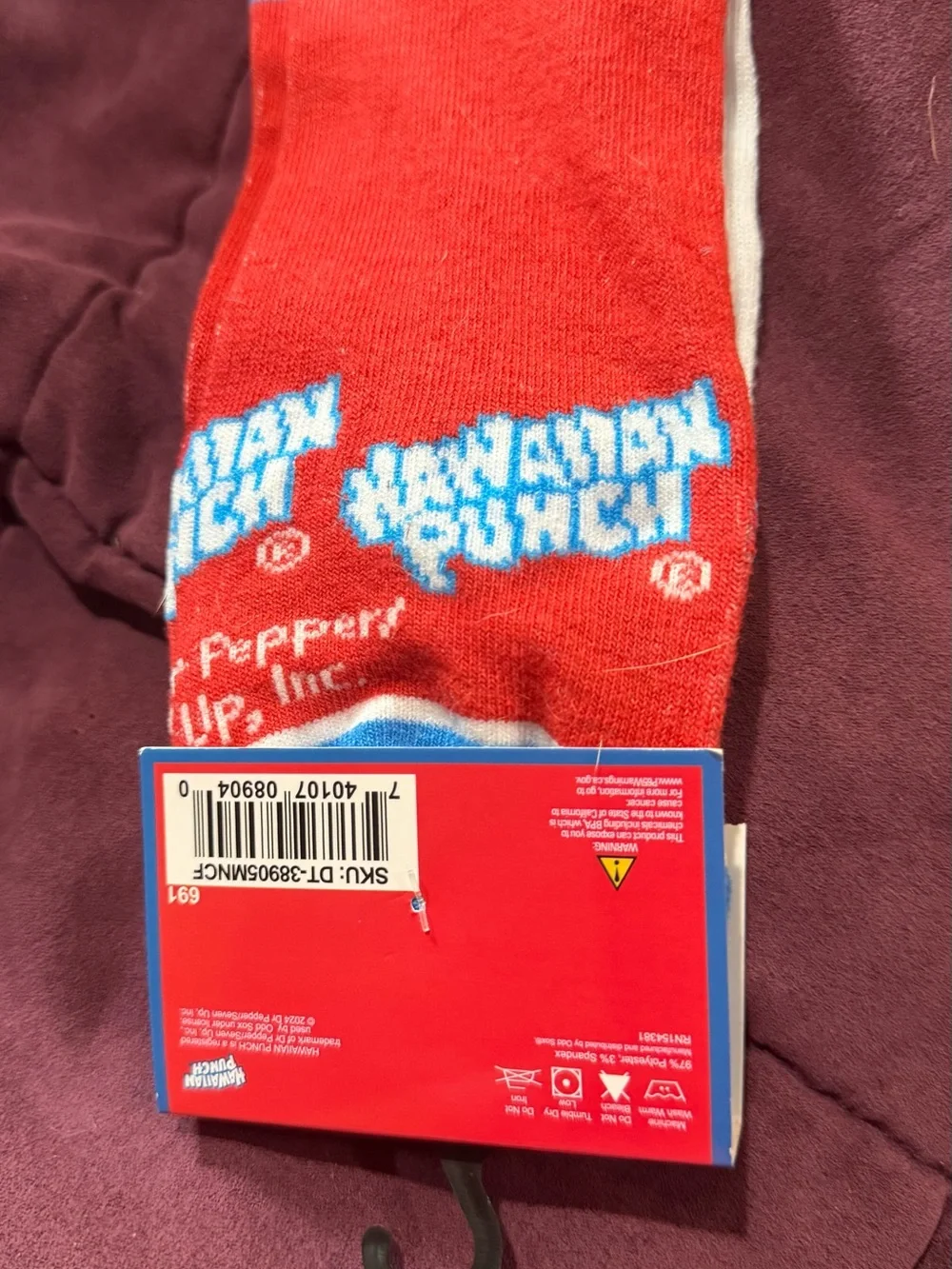 Hawaiian Punch Punchy Crew Socks Men’s Size 6–12 NWT
